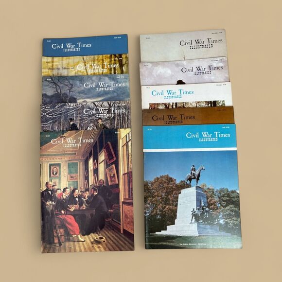 1978 Civil War Times Illustrated Lot of 10 Issues VG+ History Magazine Excl Mar - Picture 1 of 12